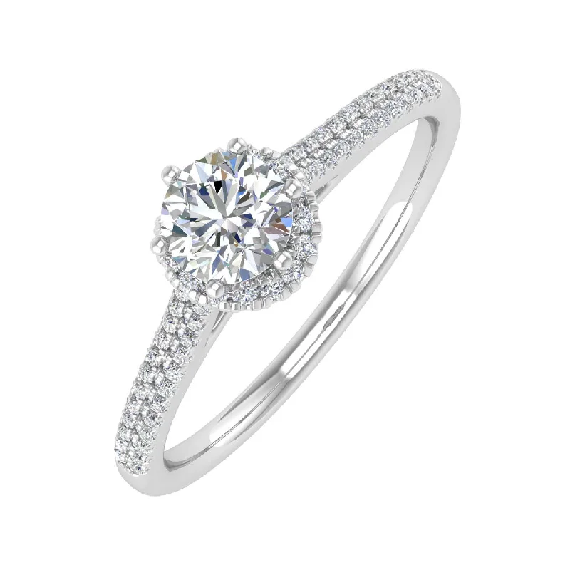 Elegant Jewelry, Exclusive Prices – Shop Now 0.40 ctw Floating Halo Designer Engagement Ring in Gold