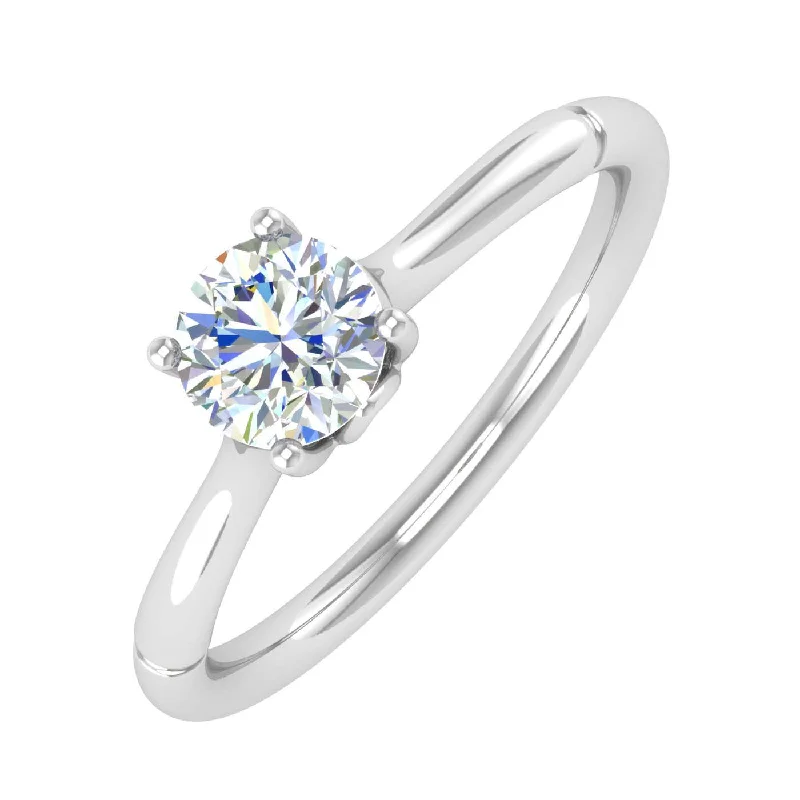 1/2 Carat 4-Prong Set Diamond Solitaire Engagement Ring in Gold