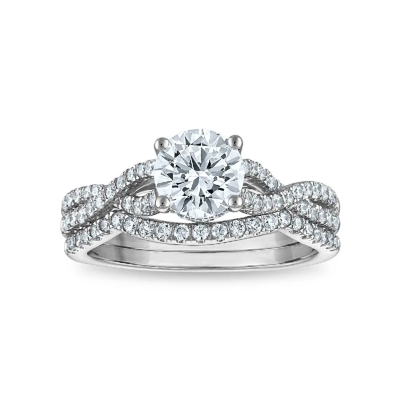 Seasonal Jewelry Deals – Elevate Your Style LoveSong EcoLove 1-1/2 CTW Lab Grown Diamond Infinity Bridal Set in 10KT White Gold