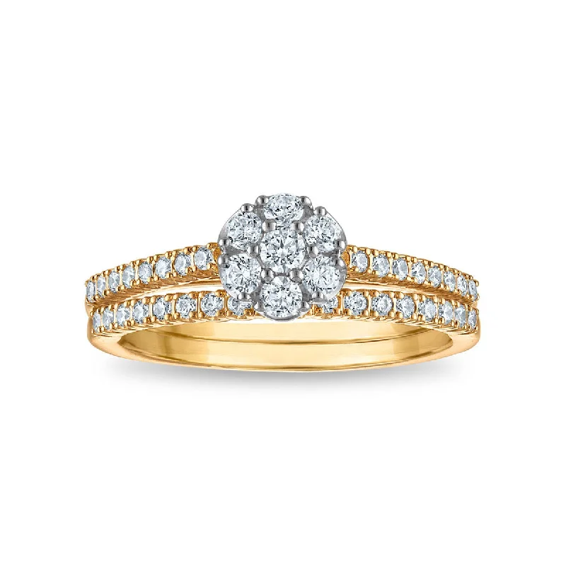 Shop Stylish Jewelry Now And Save Big LoveSong EcoLove 1/2 CTW Lab Grown Diamond Bridal Set in 10KT Yellow Gold