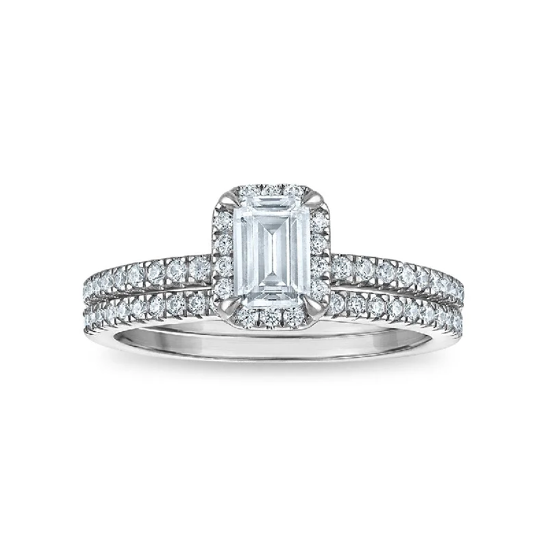 Luxury Meets Affordability – Jewelry Sale Now Live LoveSong EcoLove 1 CTW Lab Grown Diamond Halo Bridal Set in 10KT White Gold Luxury Meets Affordability – Jewelry Sale Now Live LoveSong EcoLove 1 CTW Lab Grown Diamond Halo Bridal Set in 10KT White Gold