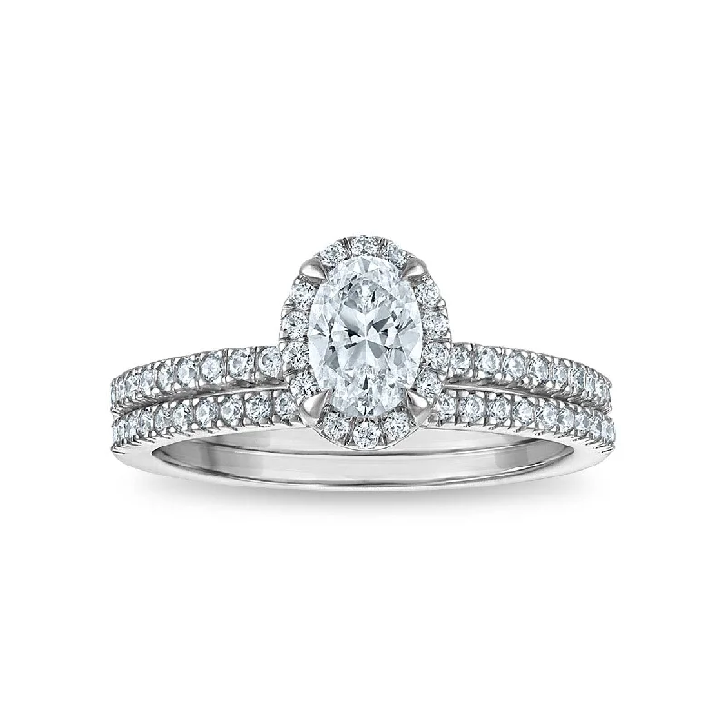 Sparkle More For Less – Jewelry Sale Happening Now LoveSong EcoLove 1 CTW Lab Grown Diamond Halo Bridal Set in 10KT White Gold Sparkle More For Less – Jewelry Sale Happening Now LoveSong EcoLove 1 CTW Lab Grown Diamond Halo Bridal Set in 10KT White Gold