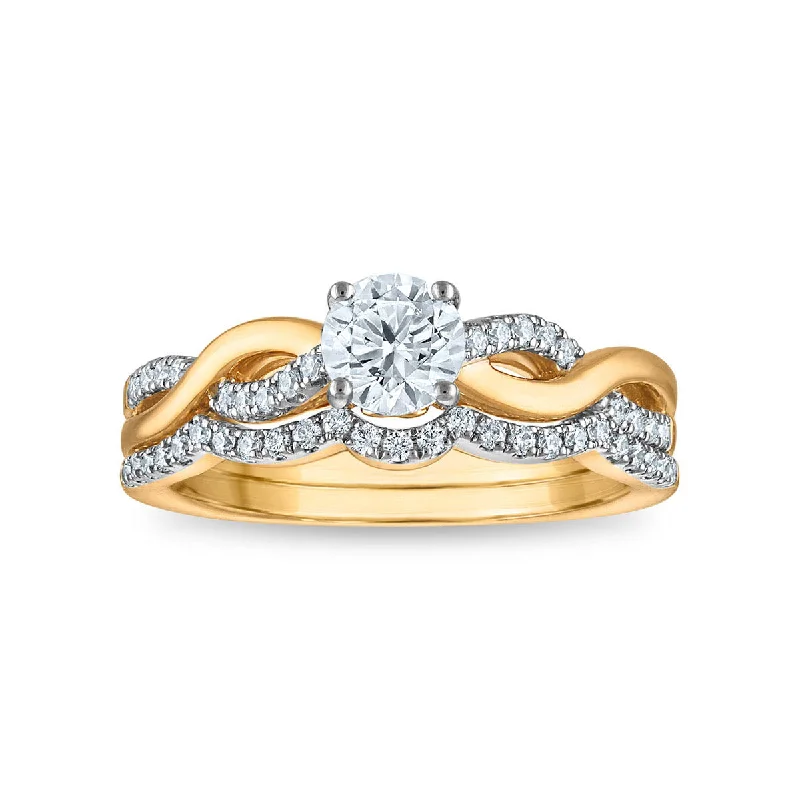 Elegant Jewelry Styles At Budget-Friendly Prices LoveSong EcoLove 3/4 CTW Lab Grown Diamond Bridal Set in 10KT Yellow Gold Elegant Jewelry Styles At Budget-Friendly Prices LoveSong EcoLove 3/4 CTW Lab Grown Diamond Bridal Set in 10KT Yellow Gold
