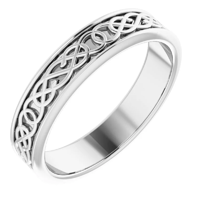 Personalized Jewelry Sale – Unique Pieces At Great Prices Men's 5mm Platinum Celtic Inspired Standard Fit Band Personalized Jewelry Sale – Unique Pieces At Great Prices Men's 5mm Platinum Celtic Inspired Standard Fit Band