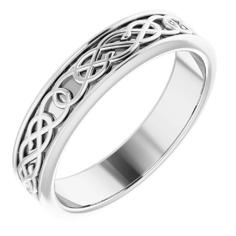 Flash Sale On Stunning Jewelry – Don't Miss Out Men's 7mm Platinum Celtic Inspired Standard Fit Band