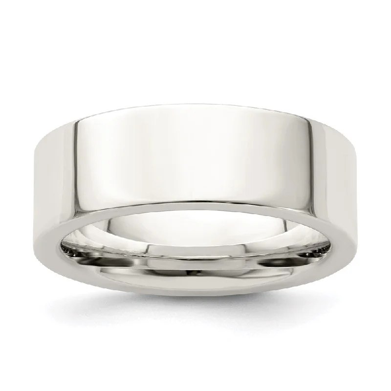 Trending Jewelry Styles Now At Limited-Time Discounts Men's 7mm Sterling Silver Polished Flat Comfort Fit Band
