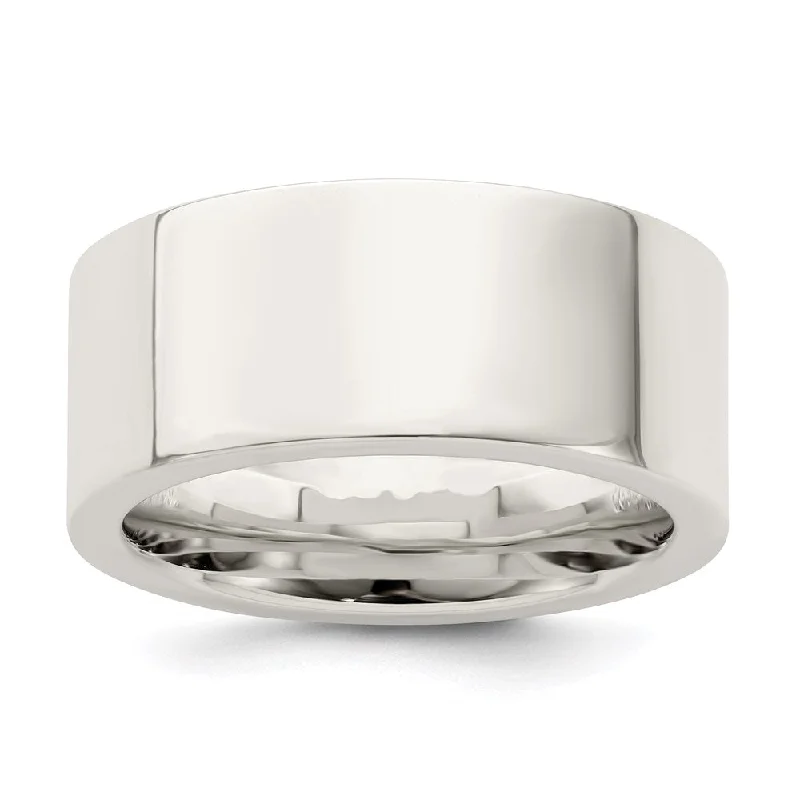 Your Dream Jewelry At Dream Prices Men's 9mm Sterling Silver Polished Flat Comfort Fit Band Your Dream Jewelry At Dream Prices Men's 9mm Sterling Silver Polished Flat Comfort Fit Band