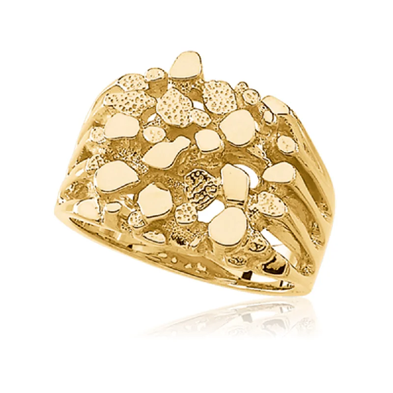 Shop Fine Jewelry With Amazing Deals Men's Extra Large 14K Yellow Gold Nugget Ring Shop Fine Jewelry With Amazing Deals Men's Extra Large 14K Yellow Gold Nugget Ring