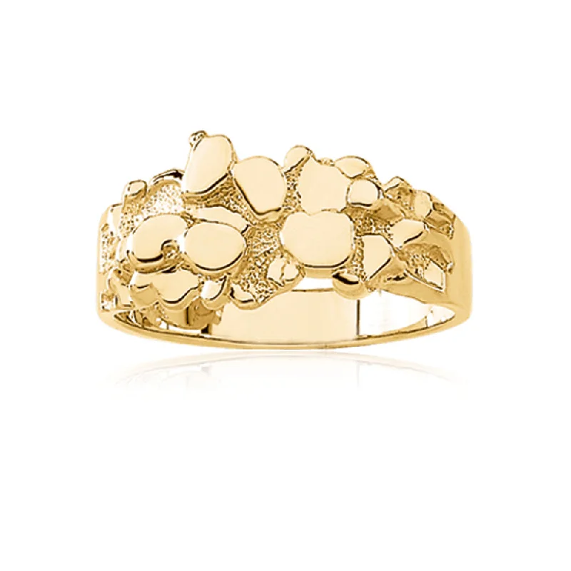Must-Have Jewelry Pieces At Reduced Prices Men's Large 14K Yellow Gold Nugget Ring