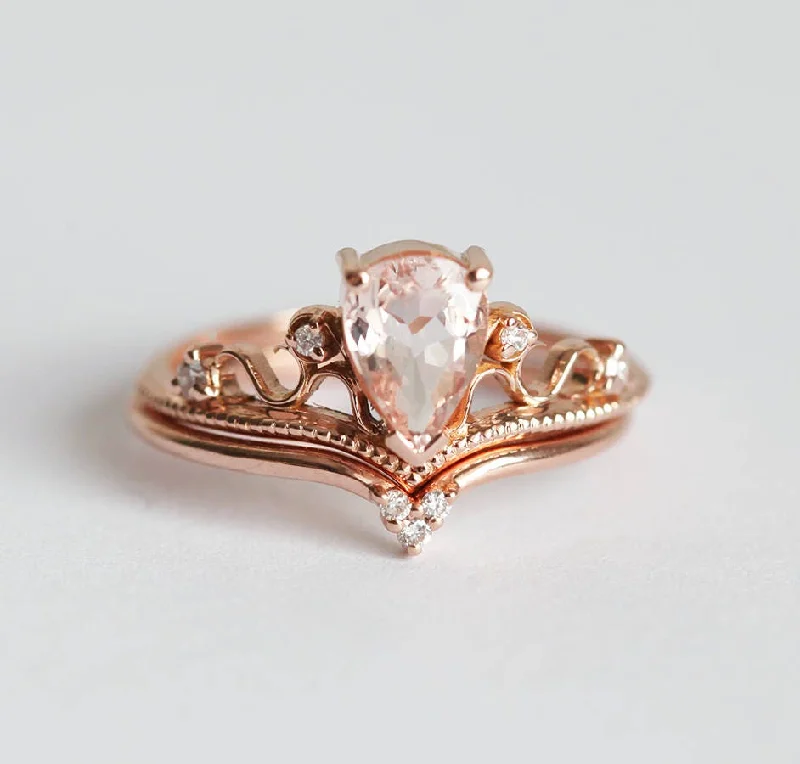 Bestselling Jewelry Now On Sale – Elevate Your Look Bria Pear Morganite Ring Set