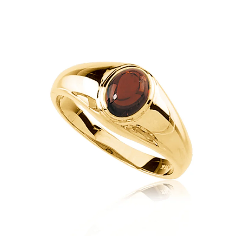 Shop Signature Jewelry Styles At Exclusive Prices Mozambique Garnet Solitaire Ring in 14K Yellow Gold Shop Signature Jewelry Styles At Exclusive Prices Mozambique Garnet Solitaire Ring in 14K Yellow Gold