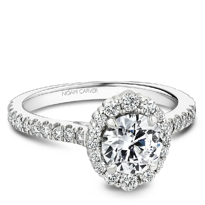 Unmissable Discounts On Timeless Jewelry Pieces Noam Carver Boutique Halo Diamond Engagement Ring B521-01A