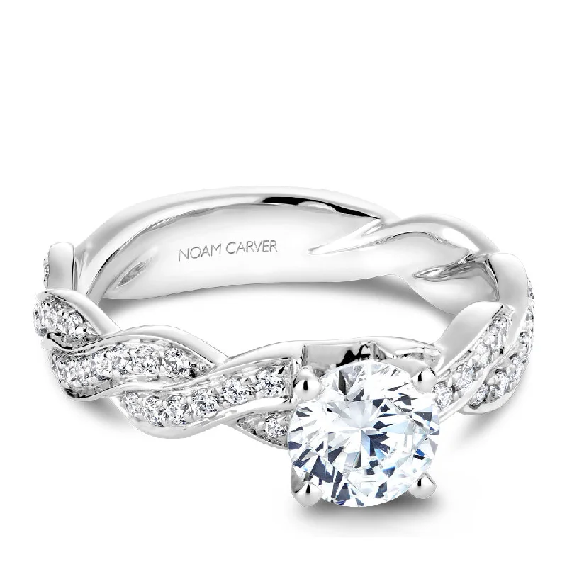 Huge Savings On Timeless Jewelry Collections Noam Carver Braided Encrusted Diamond Engagement Ring B059-01A