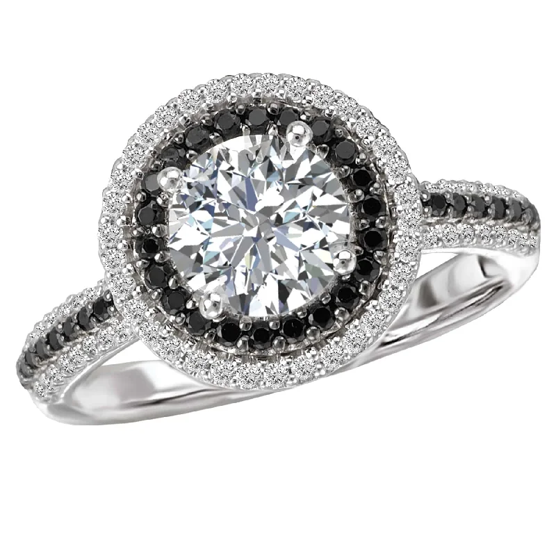 Elegant Jewelry Pieces At Unbelievable Prices Romance Black and White Diamond Engagement Ring