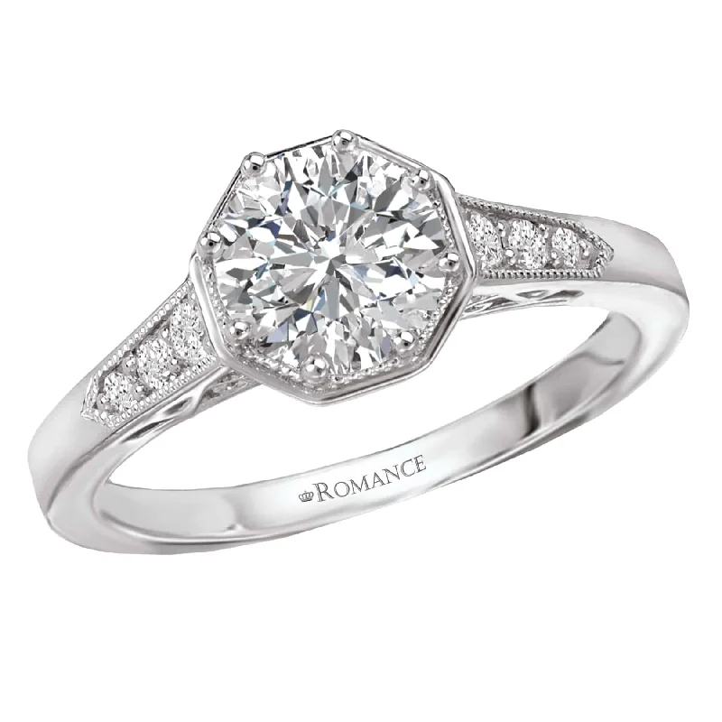 Discounted Jewelry For A Glamorous Look Romance Octagon Halo Engagement Ring