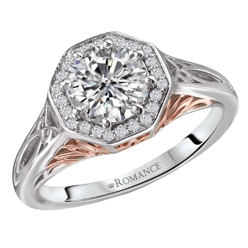 Trending Jewelry Styles Now At Limited-Time Discounts Romance Rose and White Gold Halo Engagement Ring