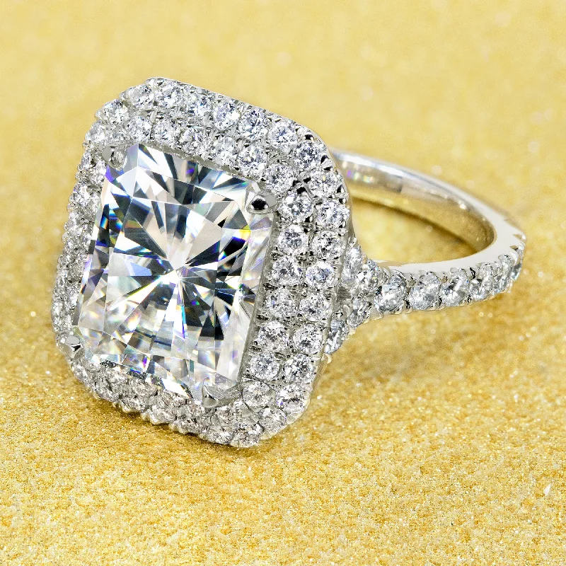 Special Jewelry Deals – Upgrade Your Collection The Catherine, 4ct Radiant-cut Double Halo Ring