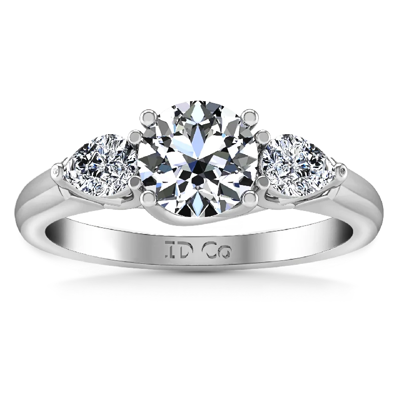Shop Dazzling Jewelry At The Best Prices Three Stone Engagement Ring Chantal 14K White Gold
