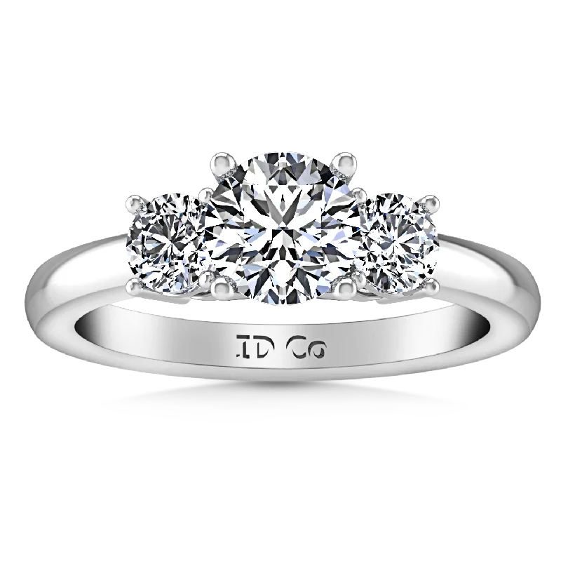 Bestselling Jewelry At Special Promotional Rates Three Stone Engagement Ring Classic 14K White Gold