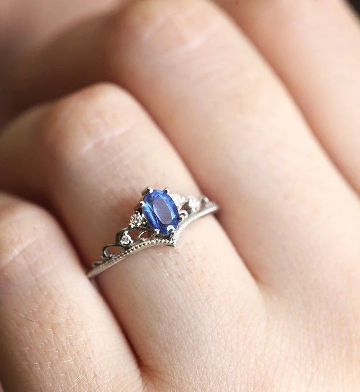 Limited-Time Jewelry Sale – Don't Miss These Deals Jacqueline Vintage Oval Sapphire Diamond Ring Limited-Time Jewelry Sale – Don't Miss These Deals Jacqueline Vintage Oval Sapphire Diamond Ring