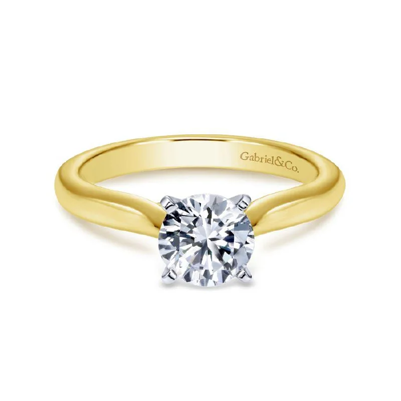 Affordable Elegance – Special Jewelry Sale Now Live 14K WhiteYellow Gold Round Diamond Engagement Ring