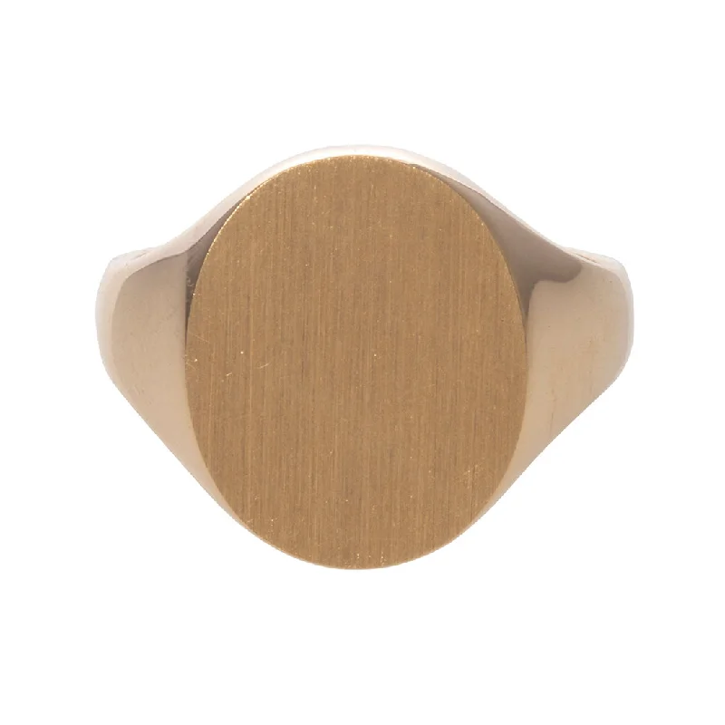 Upgrade Your Collection With Our Limited-Time Jewelry Sale 14K Yellow Gold 15x12mm Oval Signet Ring