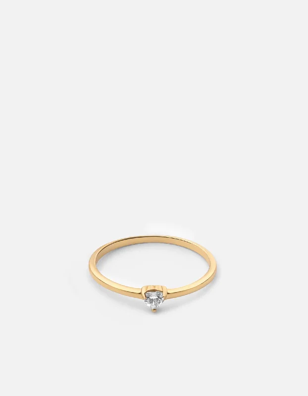 Handcrafted Jewelry Sale – Unique Designs At Low Prices Adora Heart Ring, Gold Vermeil/Sapphire