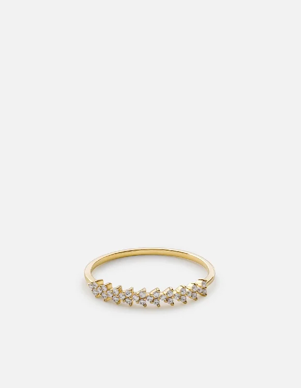 Bohemian-Inspired Jewelry For Free-Spirited Fashion Amara Ring, 14k Gold/Pavé