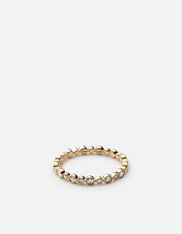 Handmade Pearl Jewelry For Timeless Elegance Apollo Ring, 14k Gold Pavé