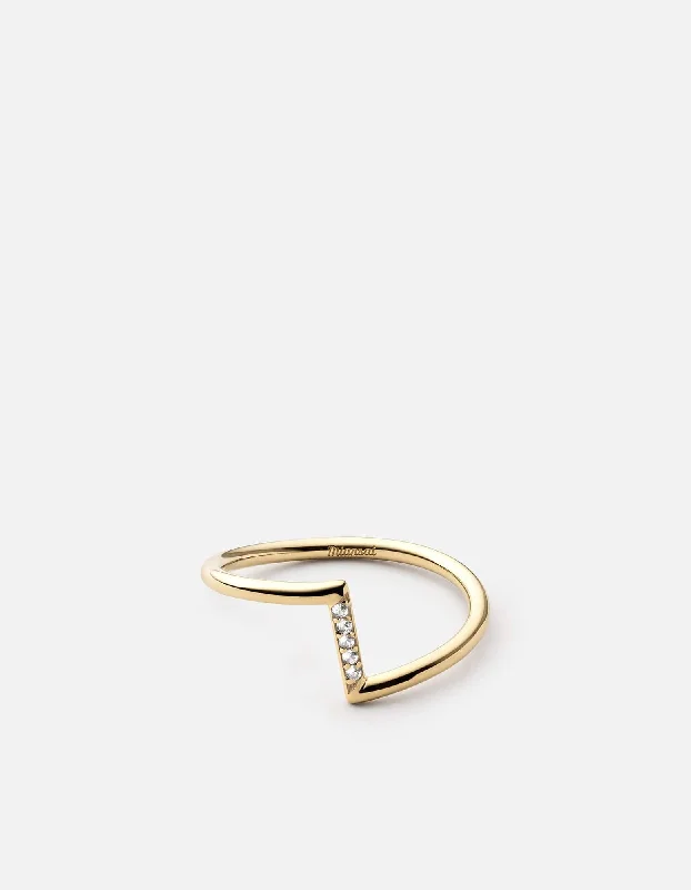 Luxury Meets Affordability – Jewelry Sale Now Live Arch Ring, 14k Gold Pavé
