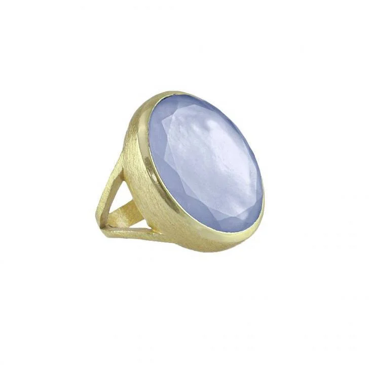 Marcia Moran Medium Oval Medium  Statement Ring - Gold