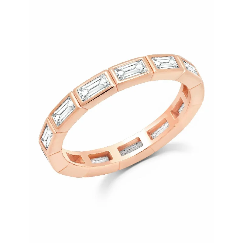 CRISLU Prism II Eternity Band finished in 18kt Rose Gold