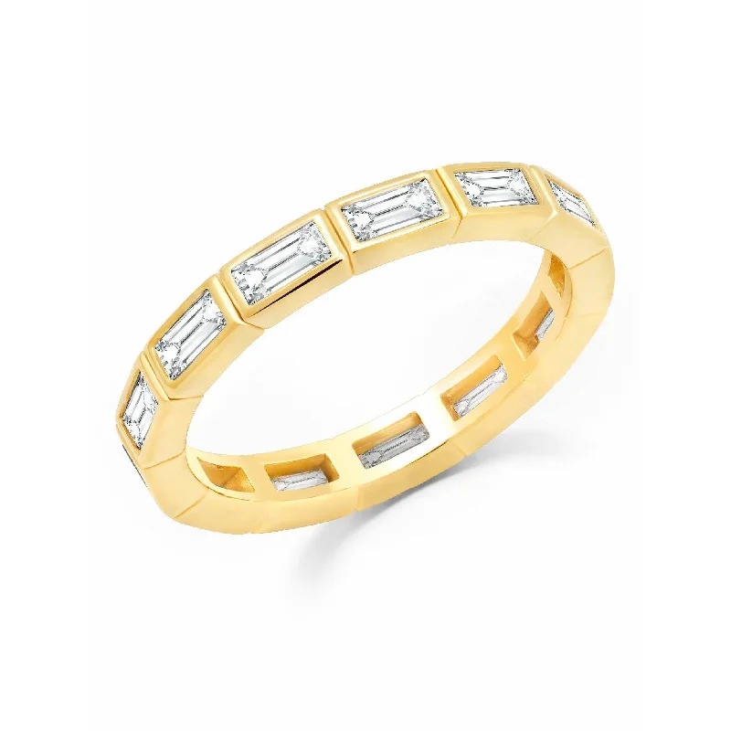 CRISLU Prism II Eternity Band finished in 18kt Gold