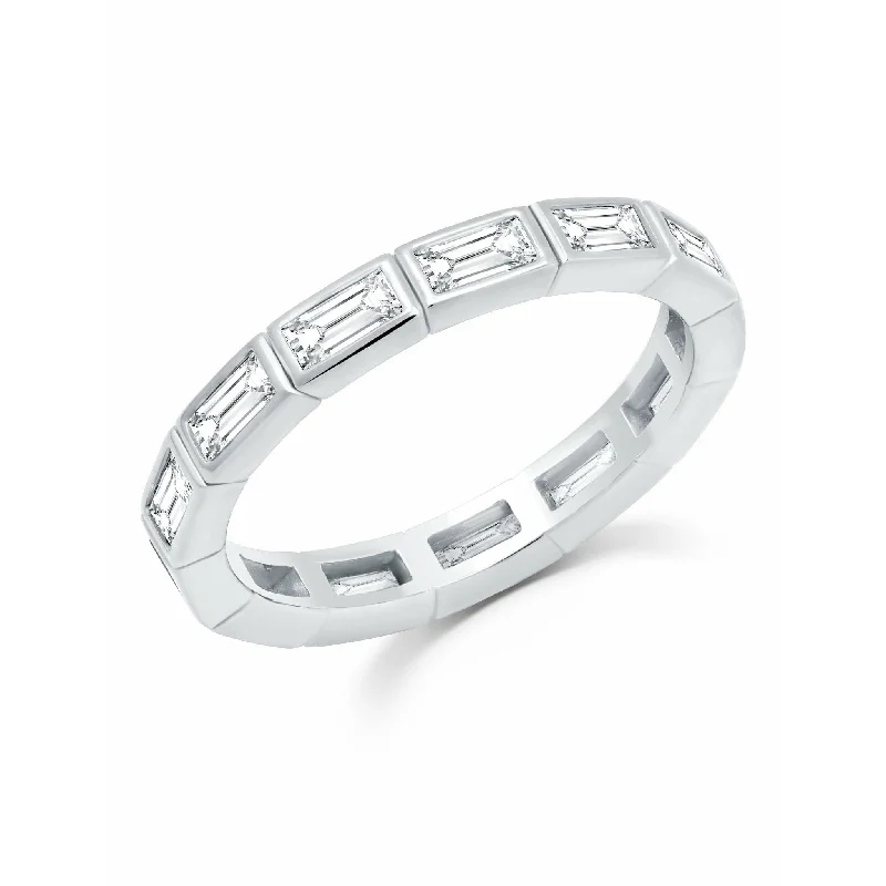 CRISLU Prism II Eternity Band finished in Pure Platinum