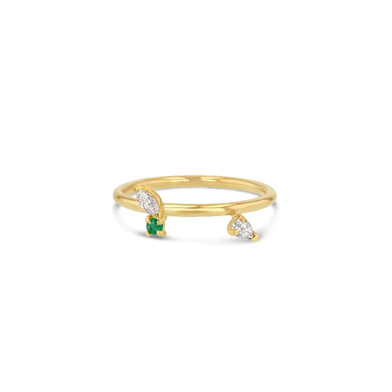 Seasonal Jewelry Deals – Elevate Your Style Emerald Accent Ring