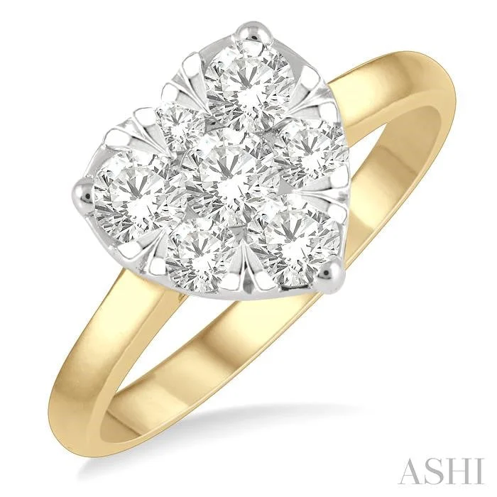 Premium Jewelry, Premium Discounts – Act Fast HEART SHAPE LOVEBRIGHT ESSENTIAL DIAMOND ENGAGEMENT RING