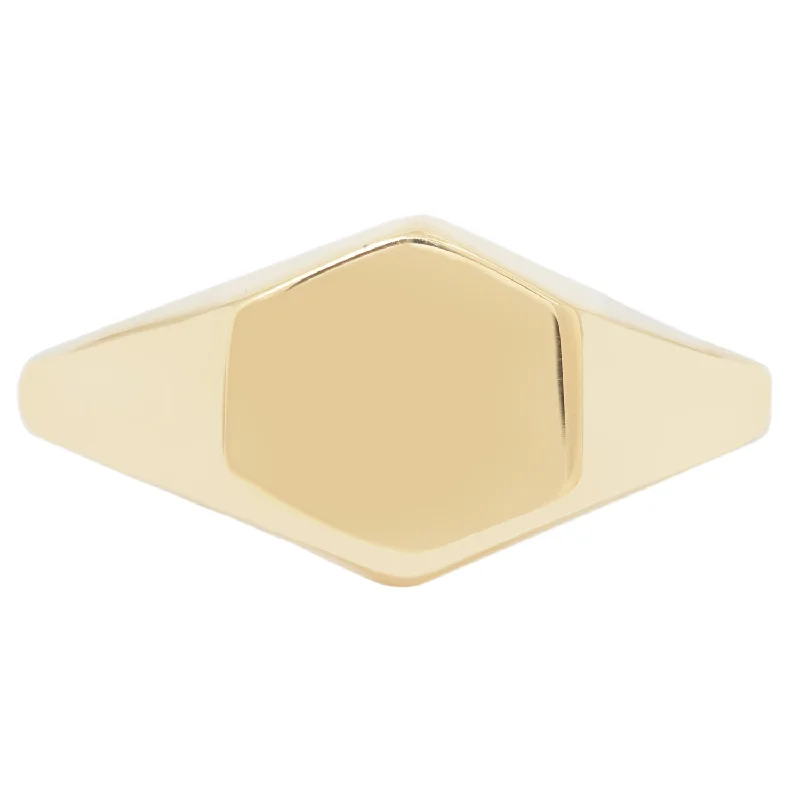 Glamorous Jewelry, Glamorous Deals – Shop Now Hexagon Signet Ring