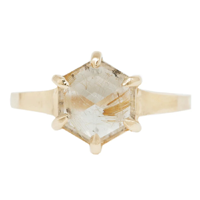 Bestselling Jewelry At Special Promotional Rates Large Yellow Quartz Hexagon Ring