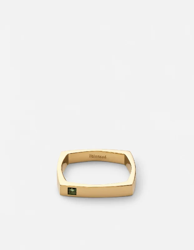 Huge Markdowns On Premium Jewelry Styles Level Quartz Ring, Gold Vermeil