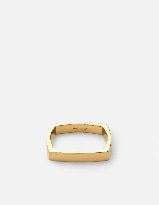 High-End Sparkle, Low-End Prices – Jewelry Sale Live Level Ring, Gold Vermeil