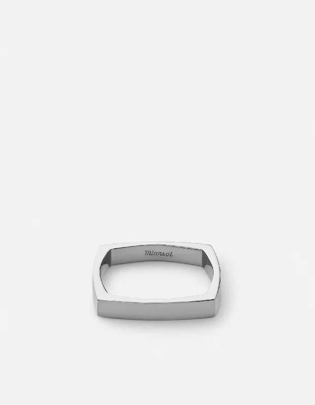 Timeless Elegance, Temporary Discounts – Act Fast Level Ring, Sterling Silver