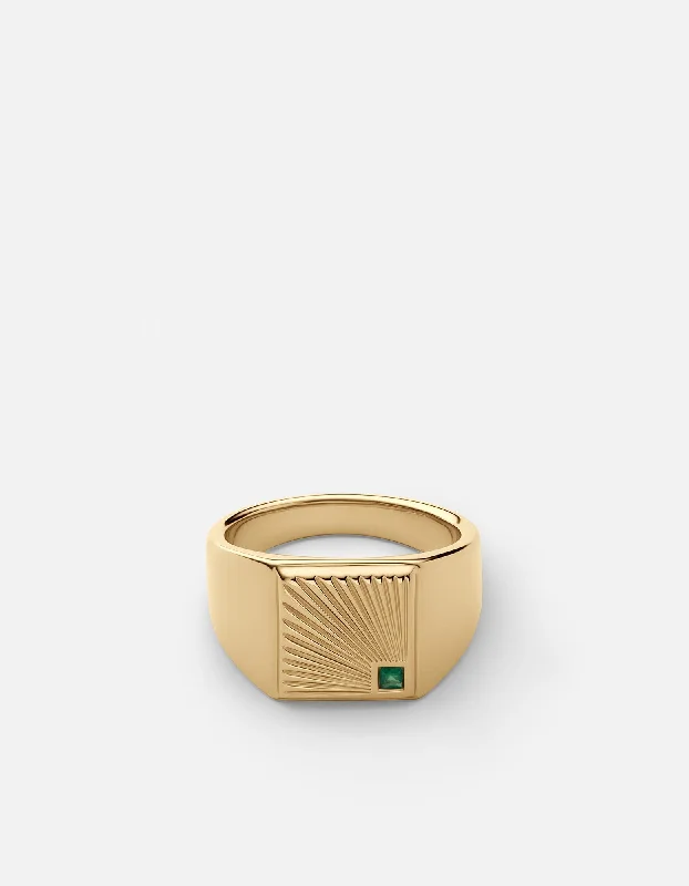 Exclusive Jewelry Offers – Shine For Less Luma Agate Ring, Gold Vermeil