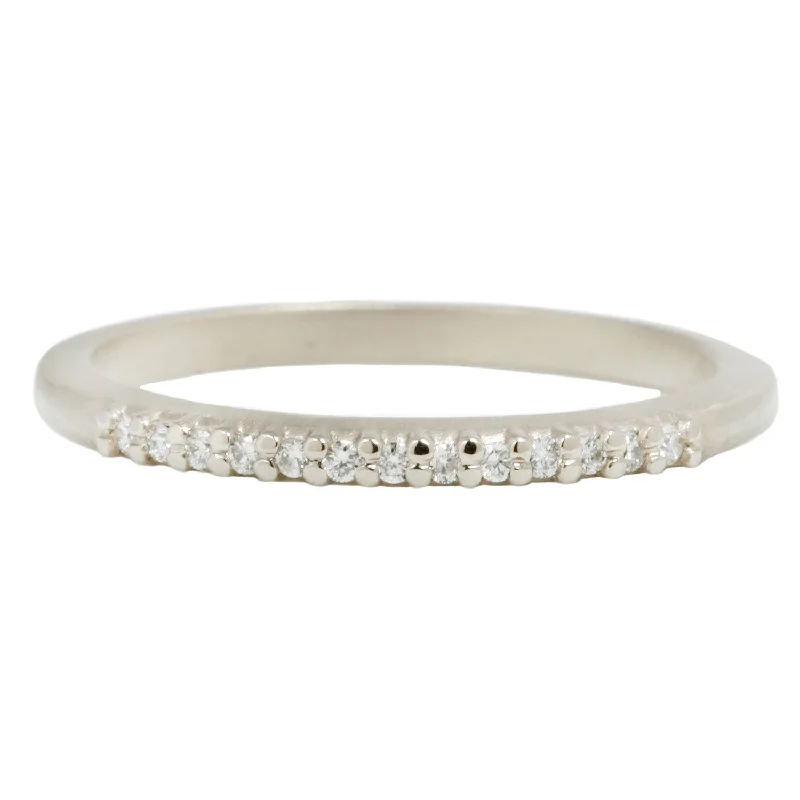 Huge Markdowns On Premium Jewelry Styles Slender Pavé Diamond Band