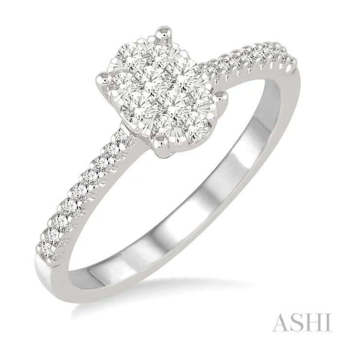 Exclusive Online Jewelry Sale – Don't Wait OVAL SHAPE LOVEBRIGHT DIAMOND ENGAGEMENT RING