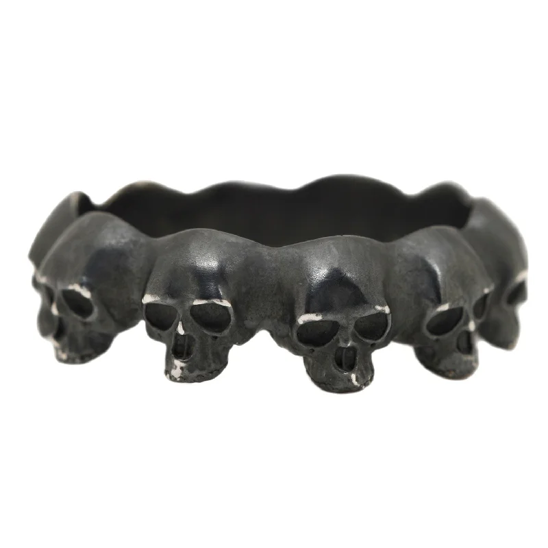 Shop Stylish Jewelry Now And Save Big Oxidized Skull Eternity Ring