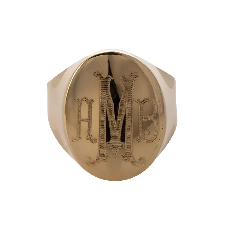 Stunning Jewelry Pieces At The Lowest Prices Ever Personalized 14K Gold Oval Signet Ring