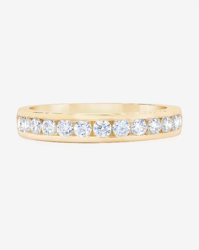 Chic And Stylish Jewelry At Discounted Prices Round Diamond Channel Set Half Band