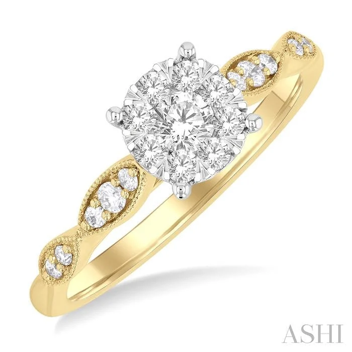 Unbeatable Offers On Luxury And Everyday Jewelry ROUND SHAPE LOVEBRIGHT DIAMOND ENGAGEMENT RING