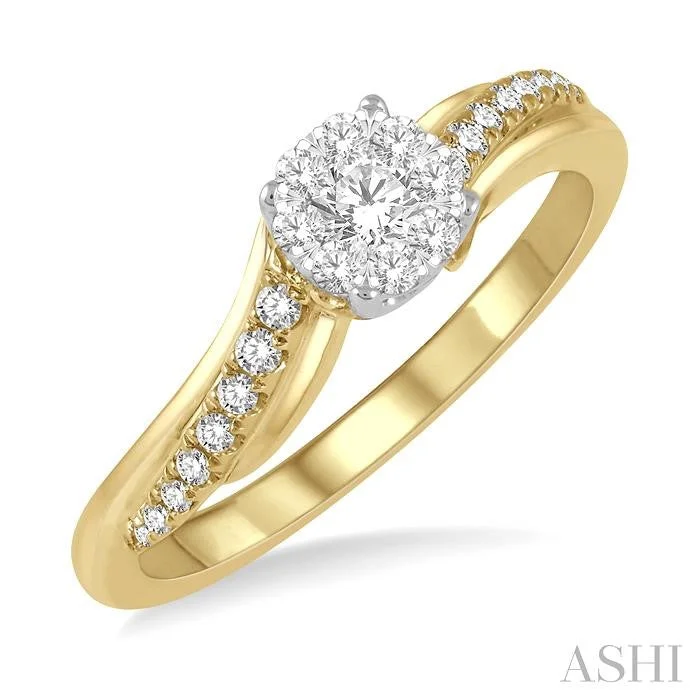 Shop High-Quality Jewelry At Jaw-Dropping Discounts ROUND SHAPE LOVEBRIGHT DIAMOND ENGAGEMENT RING