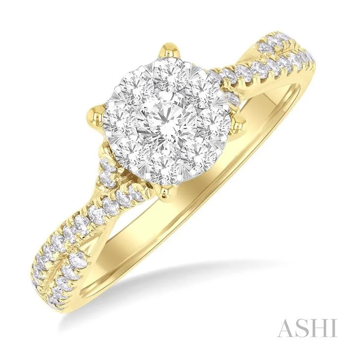 Timeless Elegance At Unbelievable Discounts ROUND SHAPE LOVEBRIGHT DIAMOND ENGAGEMENT RING
